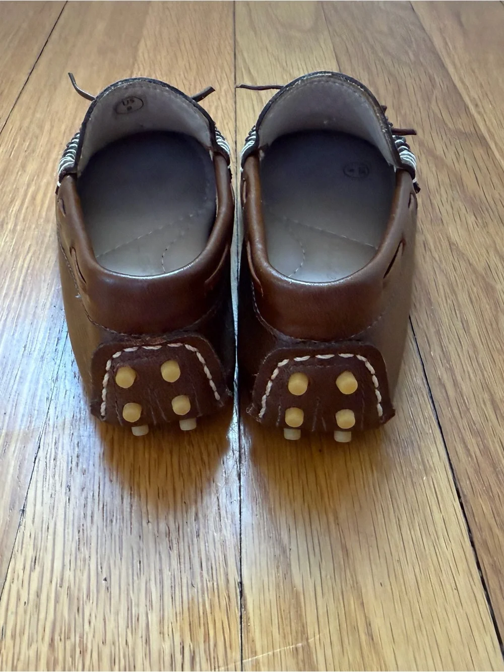 Elephantito Brown Kids Moccasin Loafers with Contrast Stitch
